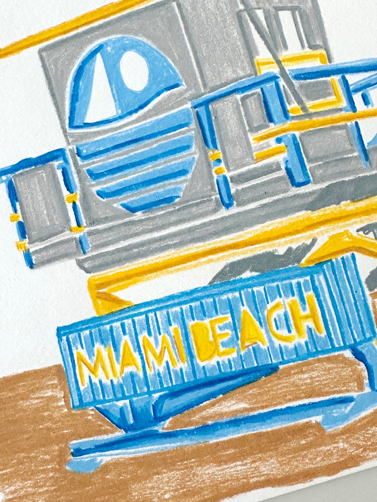 miami beach blue lifeguard post