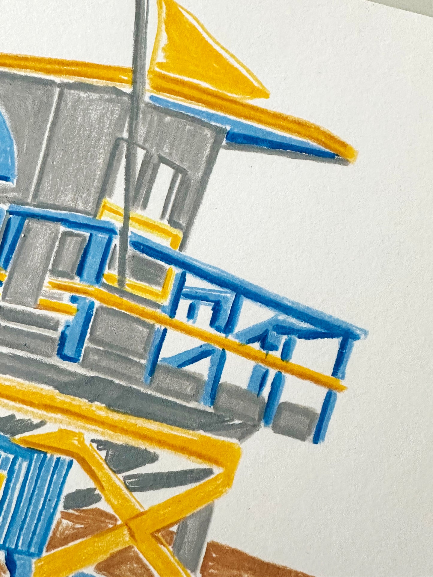 miami beach blue lifeguard post