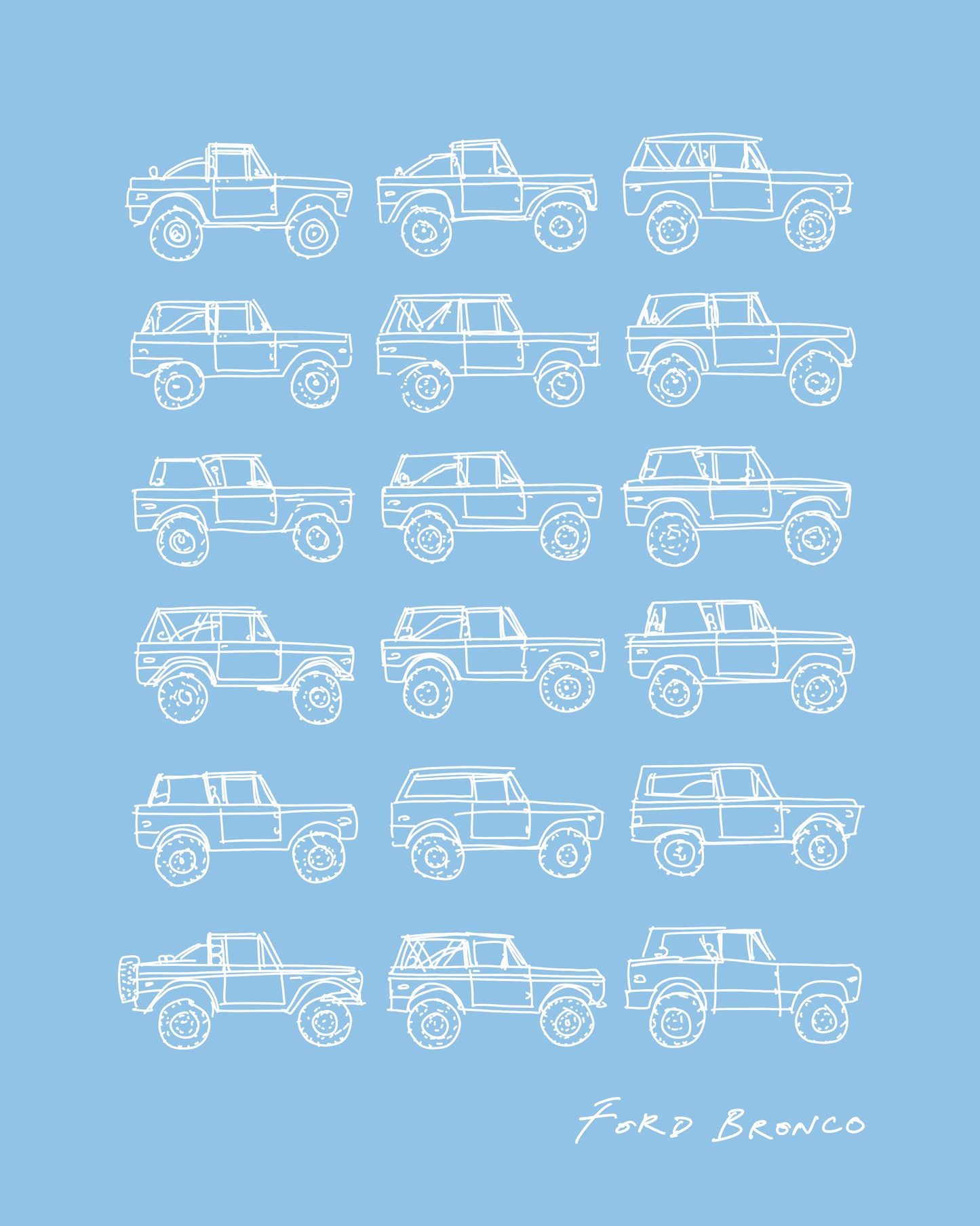 broncos print (blue)