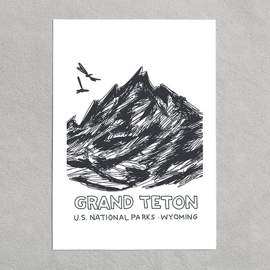 grand teton national park (bw)