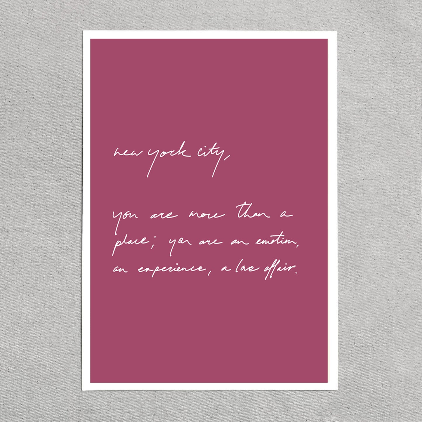 quote: "new york city you are more than a place. you are an emotion, an experience, a love affair"