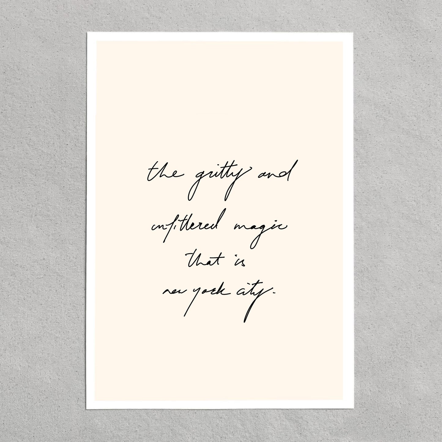 quote: "the gritty and unfiltered magic that is new york city."