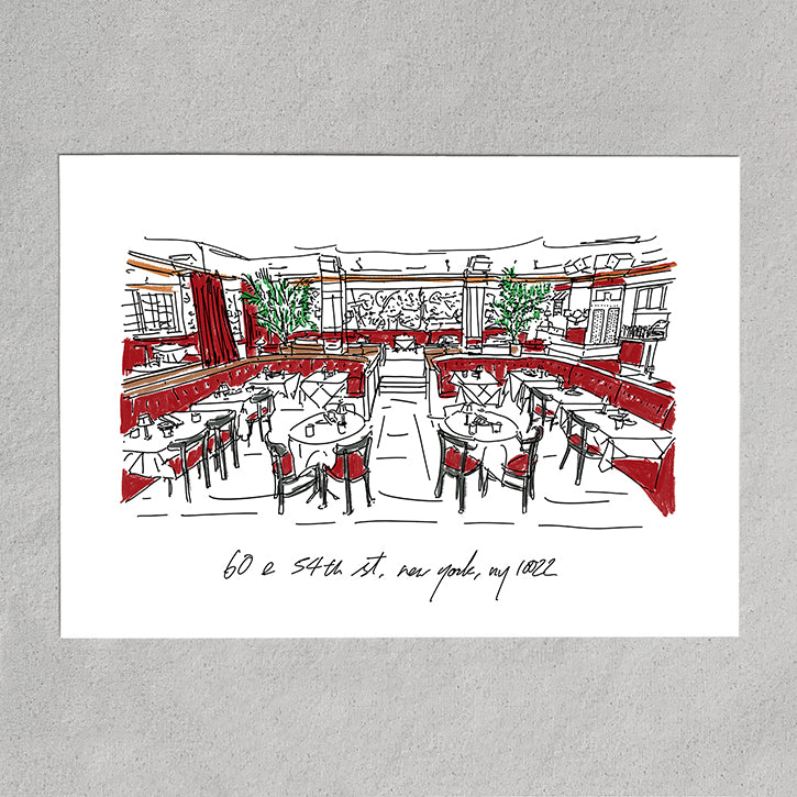 Monkey Bar NYC Art Print | New York City Restaurant Wall Art