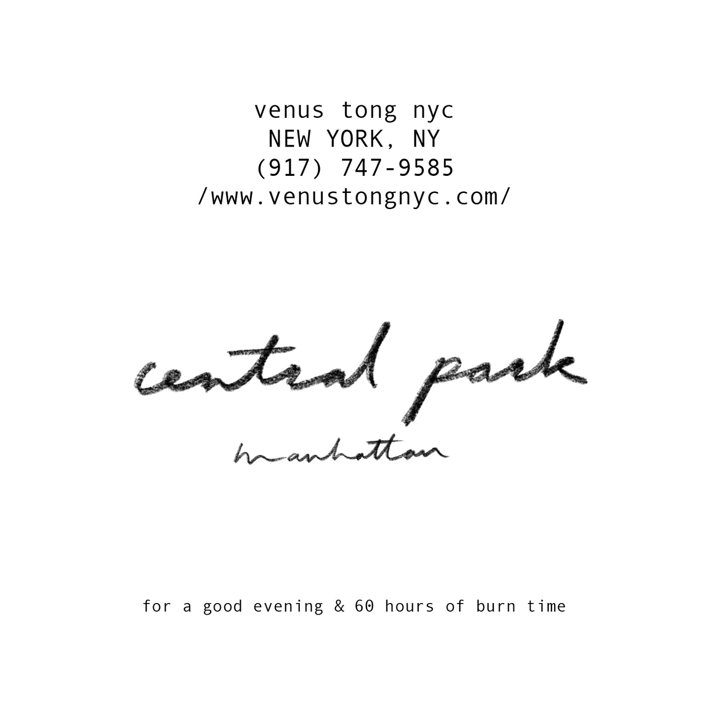 central park candle (12oz)