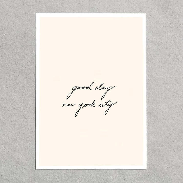 quote: "good day new york city."