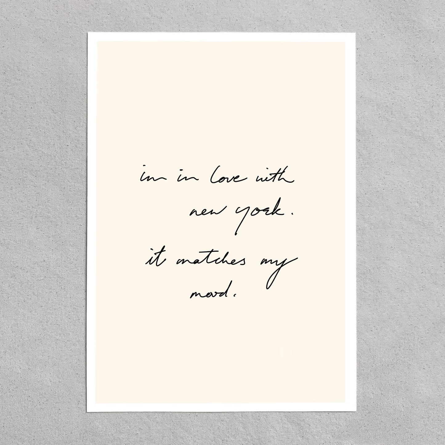 quote: "im in love with new york. it matches my mood."