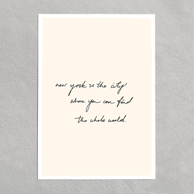 quote: "new york is the city where you can find the whole world."