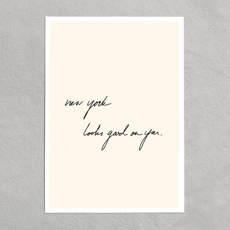 quote: "new york looks good on you"