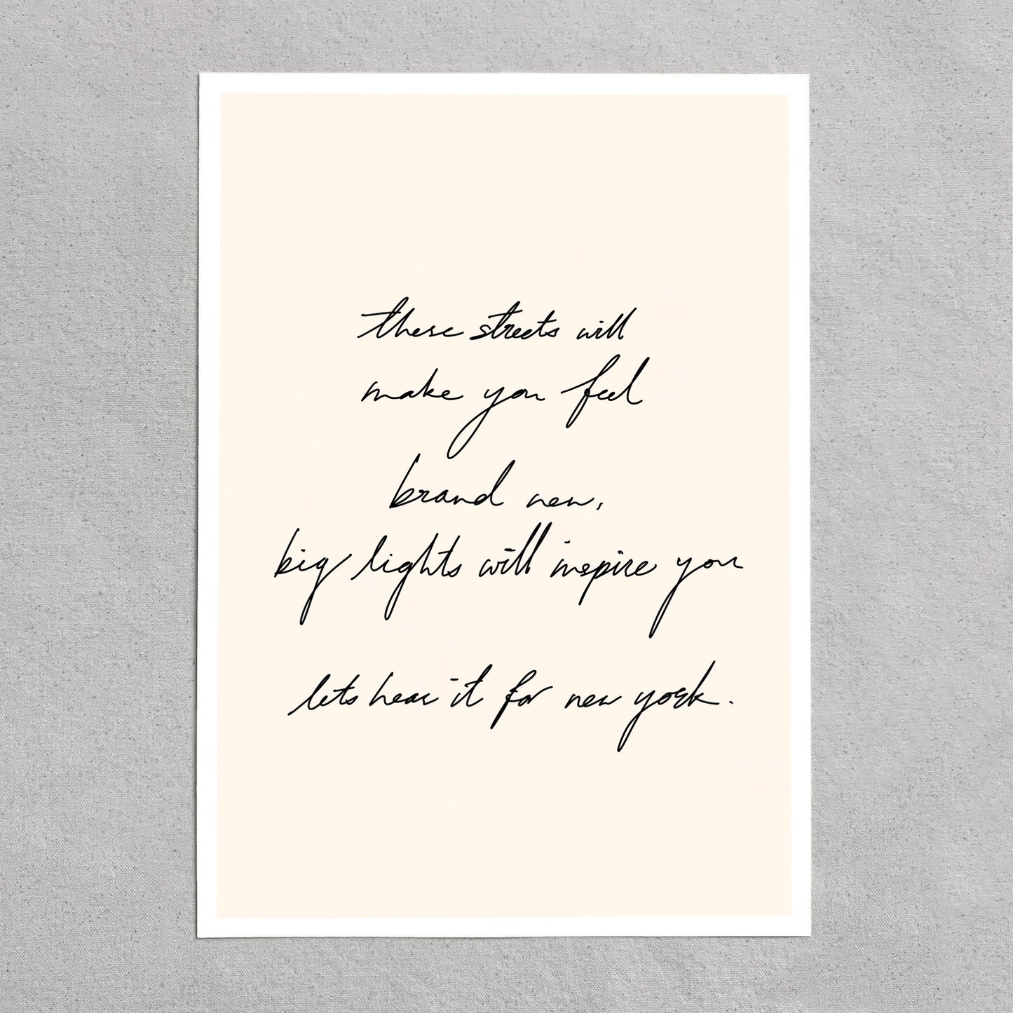 quote: "these streets make you feel brand new ..."