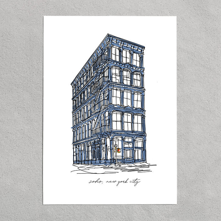 soho blue facade
