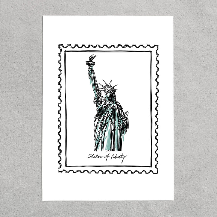 statue of liberty stamp