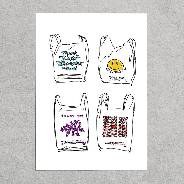 thank you plastic bag poster