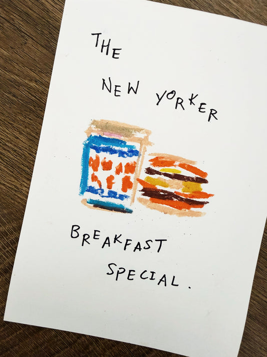 NYC Bacon Egg & Cheese Art | Original New York Breakfast Illustration