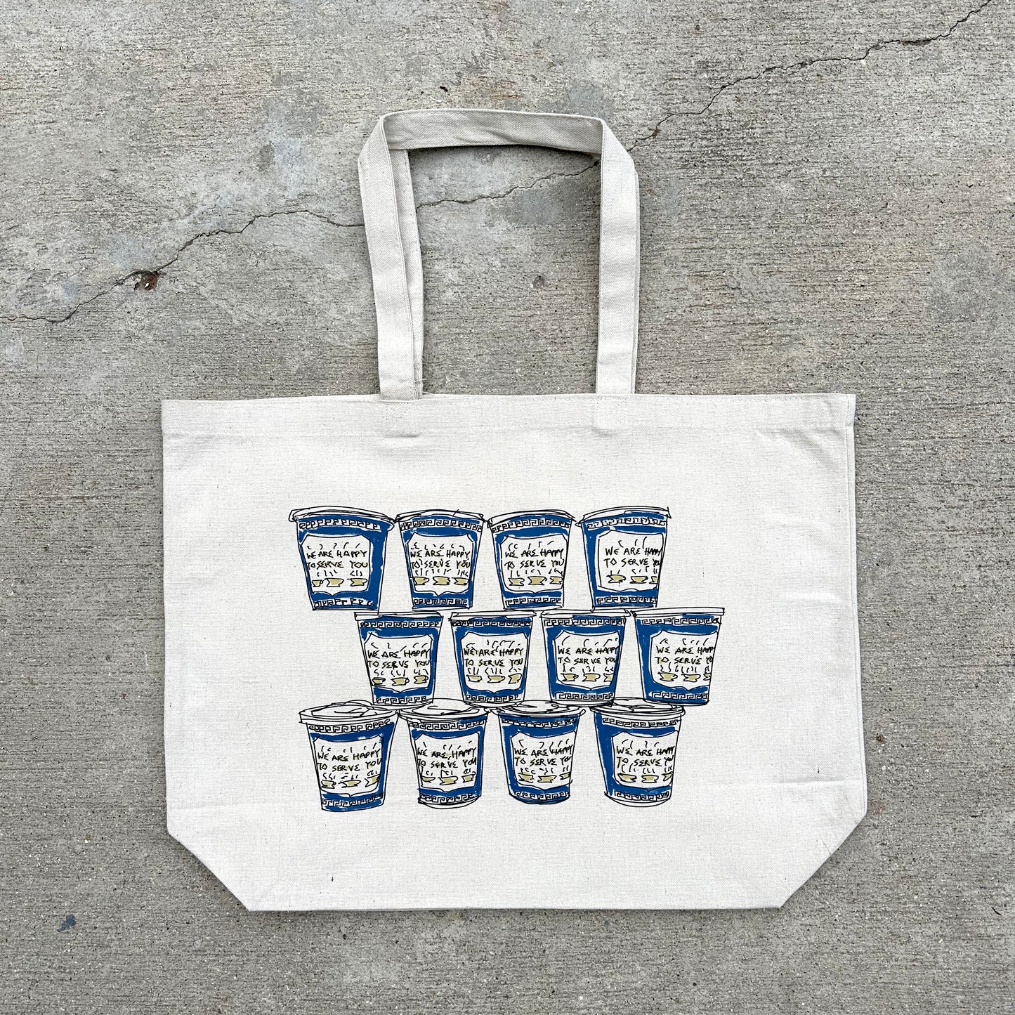 We Are Happy To Serve You Coffee Cup tote bag