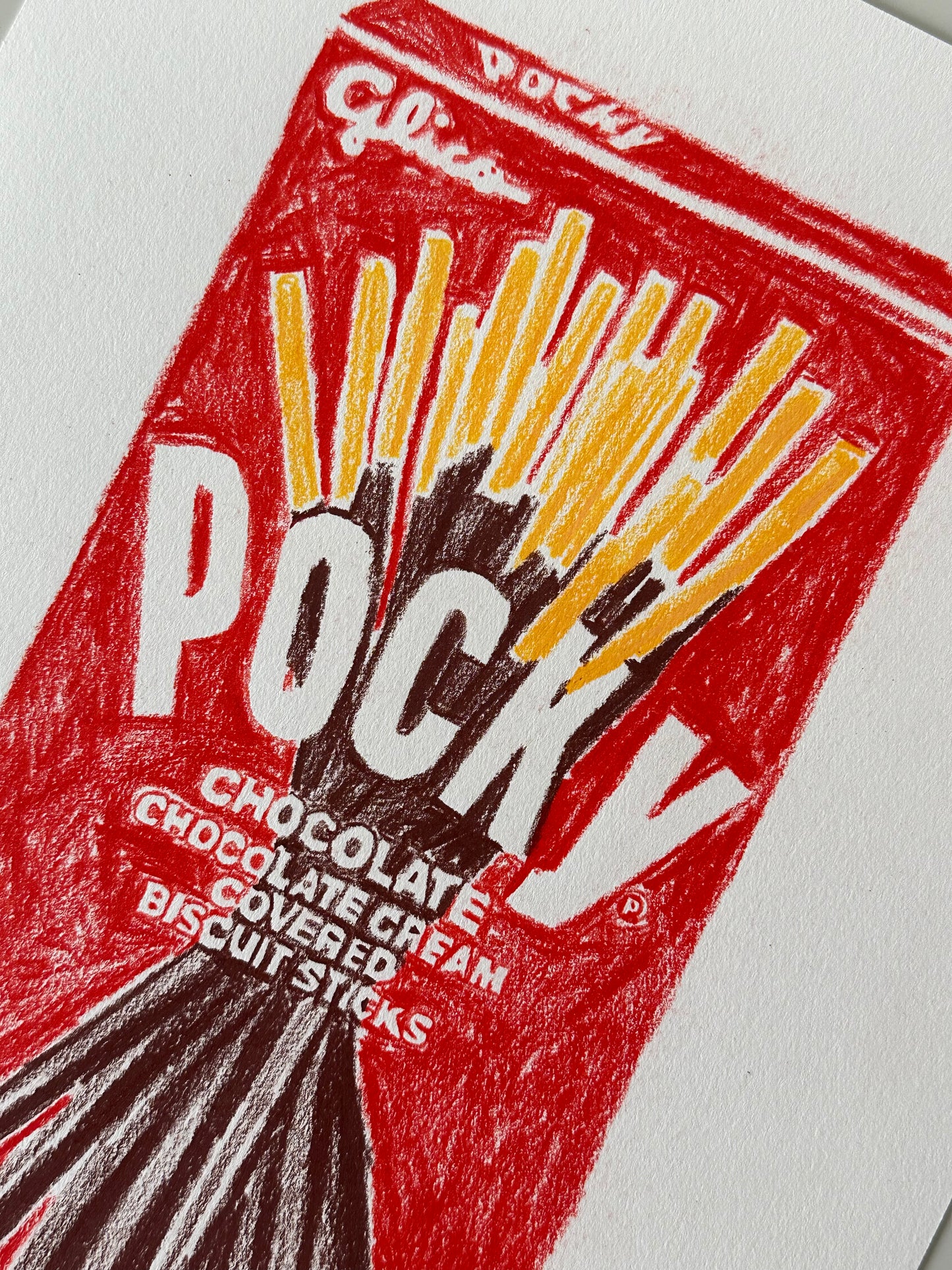 red pocky chocolate sticks