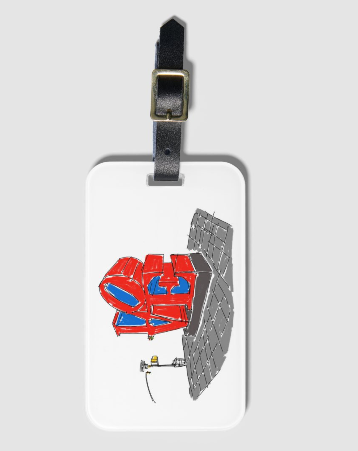 LOVE sculpture -- luggage tags