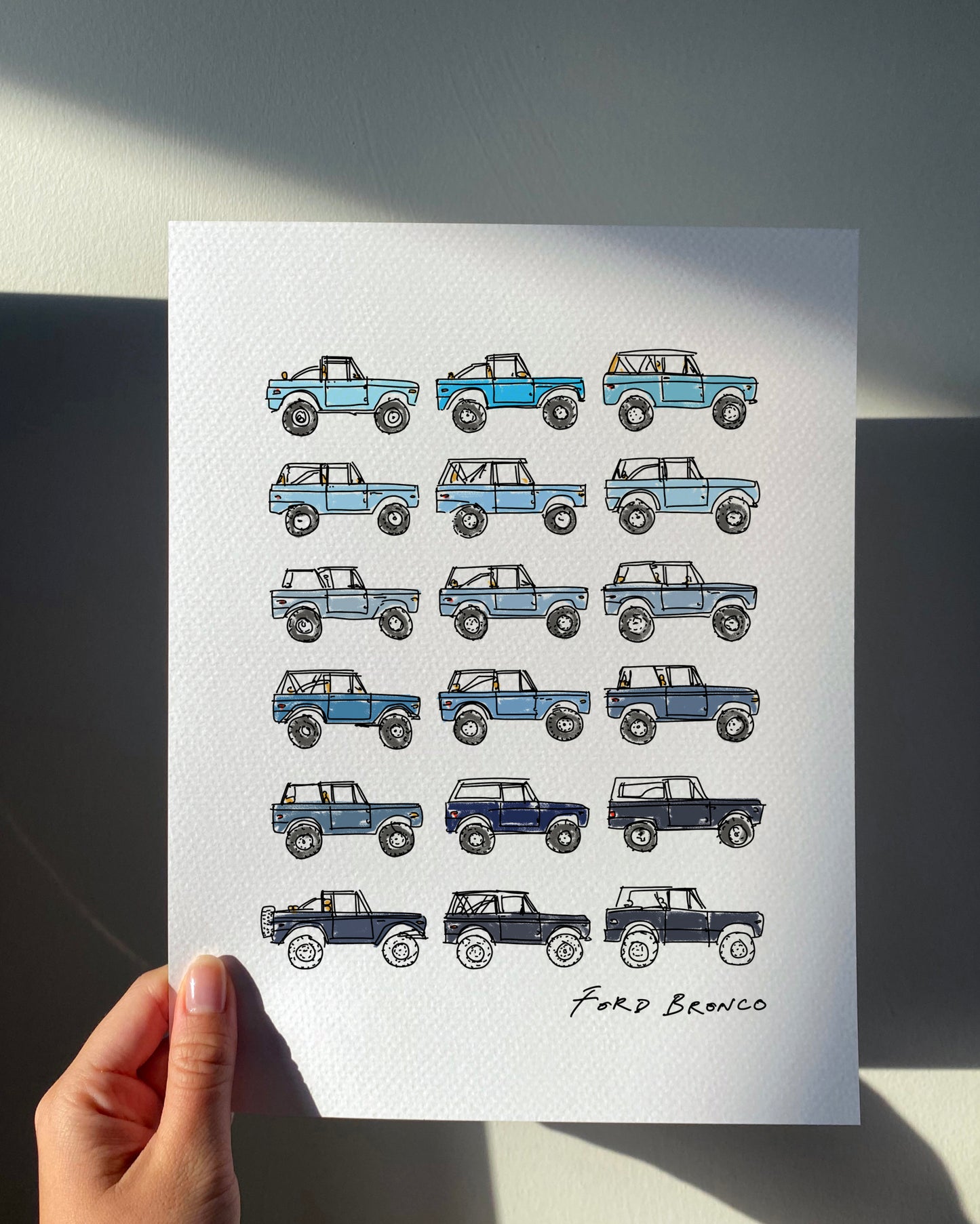 broncos print (blue)