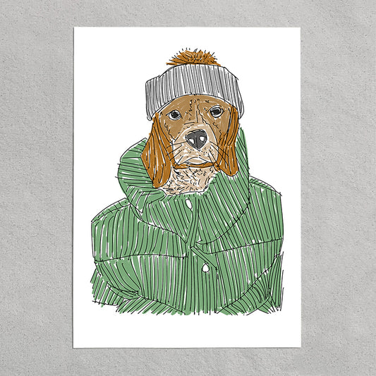 green jacket beagle
