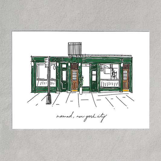 Borgo NYC Art Print | NoMad Italian Restaurant Illustration | New York City Home Art