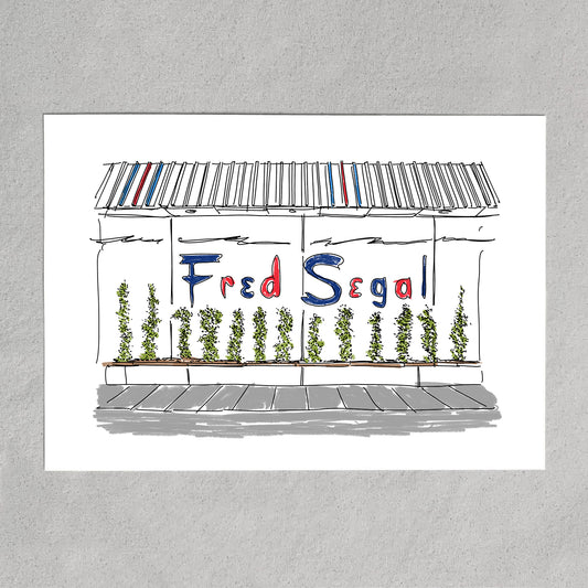 Fred Segal LA Art Print – California Storefront Illustration
