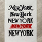 new york font print