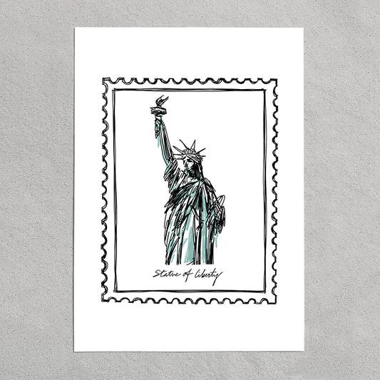 statue of liberty stamp